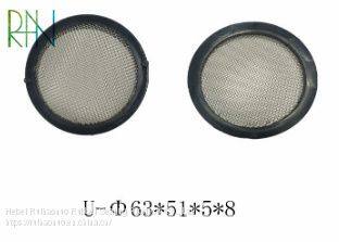 Rubber gasket filter mesh