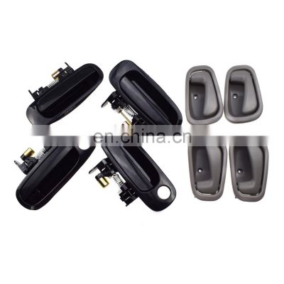 Free Shipping!8Pcs Front Rear Black Outside Inside Door Handle 98-02 for Toyota Corolla