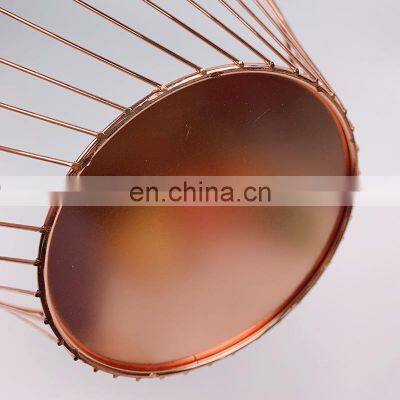 Countertop Fruits Bowl Food Holder Steel Mesh Rack Kitchen Drawer Gold Iron Baskets Metal Fruit Wire Basket photo-5