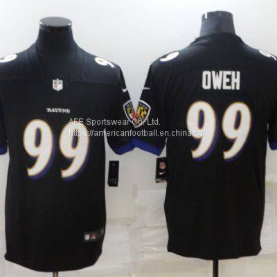 Baltimore Ravens #99 Oweh Black Jersey