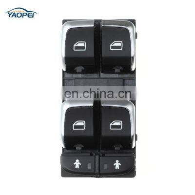 Master Glass Lifts Control Chrome Switch Button For Audi C7 A7 A6 S6 Q3 RS6 RS7 4GD959851B