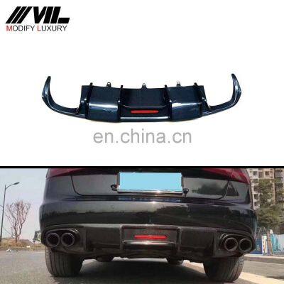 Carbon Fiber Car Rear Bumper Diffuser For Audi A6 C7 2016-2018