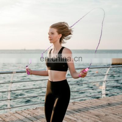 Factory Custom Jump Rope Workout Rapid Speed Skipping Rope with Ball Bearings Foam Sponge Handles Cotton String