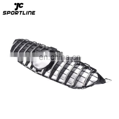 Silver GT R Front Grill for Mercedes Benz W205 C205 C180 C200 C300 C350 C43 Sport 15-18