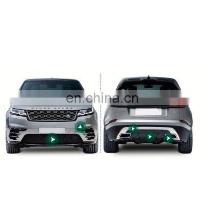 for Range Rover Velar Starline Upgraded Obsidian Body Kit Includes a Front Bumper Trim Strip and a Rear Bumper