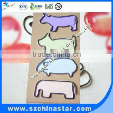 Customized animal shape flat metal paper clips