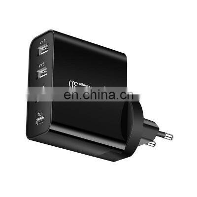 Newest 4 Port USB Wall Charger QC 3.0 Compliant 48W US EU UK Plug Home Charger PD Type C Fast Charging USB Charger Adapter