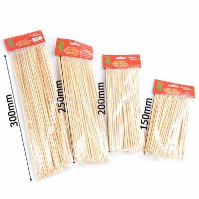 Customized wholesale disposable 3mm Round Bamboo Skewers Sticks