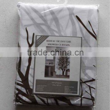 WHOLESALE POLYESTER PRINTED TREE SHOWER CURTAIN FROM CHINA