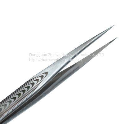 Stainless Steel Tweezers Elbow, Thin Tip, Anti-static Small Tweezers, Bird's Nest, Hair Picking, Acne Clip, Repair Tool With Texture ST-12 photo-5