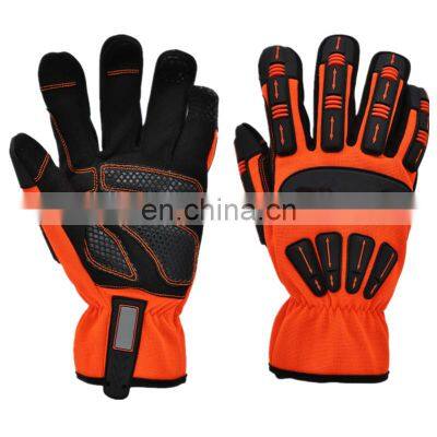 TPR Oil Construction Industrial cut resistant Protection Impact Hand Safety Mechanic Working Gloves