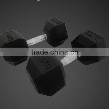 China wholesale rubber hex dumbbell for sale