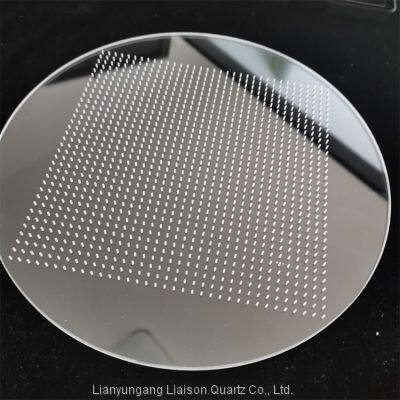 High Quality Custom Transparent Quartz Plate Quartz Disc With 0.1mm Holes photo-4