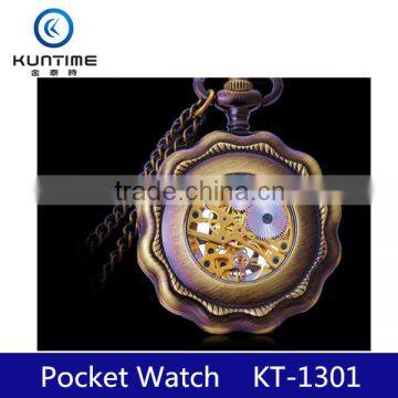 Classic Vintage pocket watch mechanical pocket watch skeleton Watch