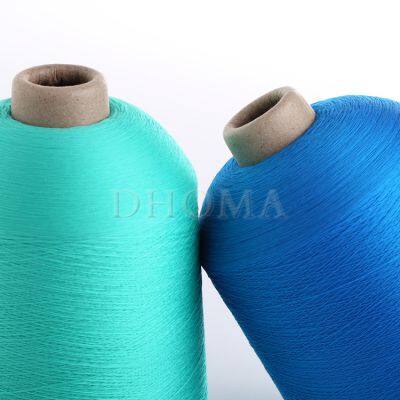 Low Breakage Polyester High Stretch Yarn 75D/2 Hank Dyed Polyester Dty Yarn Twisted Semi Dull Yarn Polyester for Elastic Webbing photo-3