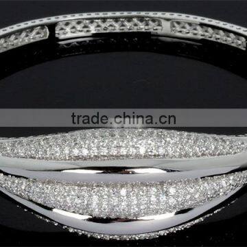 Brass Bracelet Luxury Wedding Gift Romantic Women Marriage Bangle Jewelry Gold photo-3