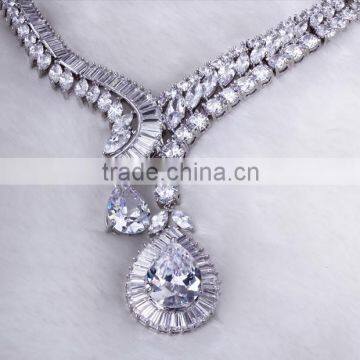 New Luxury Statement Design Cubic Zirconia African Style Big Fashion Jewelry Set photo-2