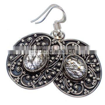 Tourmalinated EARRINGS ,925 sterling silver jewelry wholesale,WHOLESALE SILVER JEWELRY,SILVER EXPORTER,SILVER JEWELRY FROM INDIA