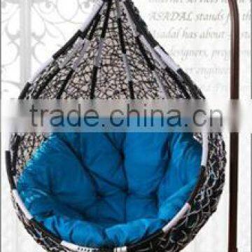 New arrival metal frame with woven rattan fabric swing