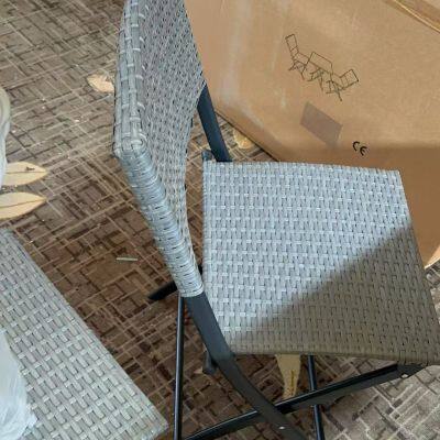 Simply Design Foldable Rattan Dining Set Factory Supply Directly Garden Coffee Set Easy Taken PE Rattan Picnic Chair With Table photo-3