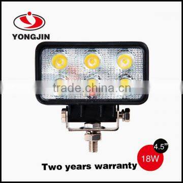 High brightness 18w flood light for offroad SUV cars led working light bar