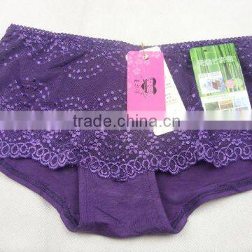 0.76USD High Quality 100% Modal & Lace Colorful Yough Sexy Ladies Panties(lppgdnk005)