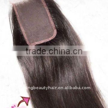 Lace closure hair piece in 100% human hair cuted from one person