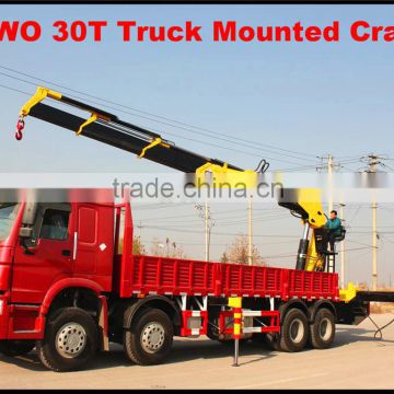 2015 hot sale low price howo 380hp euro3 35Ton Truck Mounted Crane for sale made in china