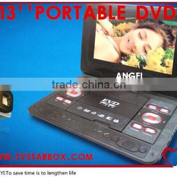 3D portable dvd player 13'' radio tv portable dvd player