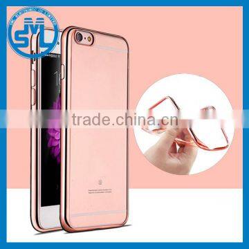 Slim transparent Colorful Electroplating tpu case for iphone 6 6s 6 plus 6s plus