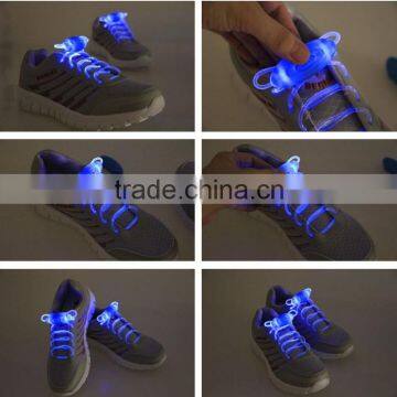 Factory direct sale LED shine shoelaces wholesale creative gifts 12 color with batteries