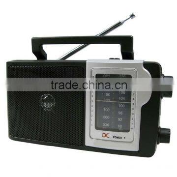 DC Only Classical Design Portable Analogue AM FM Radio