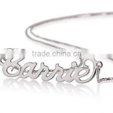 2016 Newest Fashionable 925 Sterling Silver Monogram Necklace 18k Rose Gold Plated Any Name Necklaces photo-3