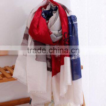 Wholesale Ladies Fashion Scrawl Large Cotton Printed Shawl