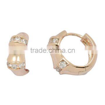 Earring, Fashion Gold Jewelry Square Crystal Zircon Setting Brass Earring, Earring Jewelry Wholesale P9382 photo-3