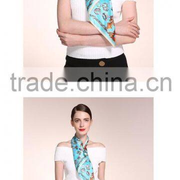 100% Silk Jacquard Shawl, Triangle Neck Scarf photo-5
