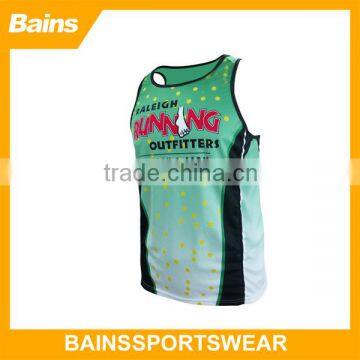 100% polyester quick dry wholesale running singlet custom design