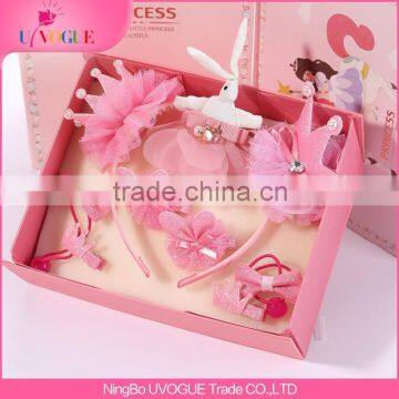 Factory OEM&ODM Fashion Kids Girls Princess Cute Gifts Easter Day Rabbit Butterfly Hair Accessories Set