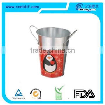 High Quality Chinese Factory Custom Shape and Logo Tin Metal Ice Bucket