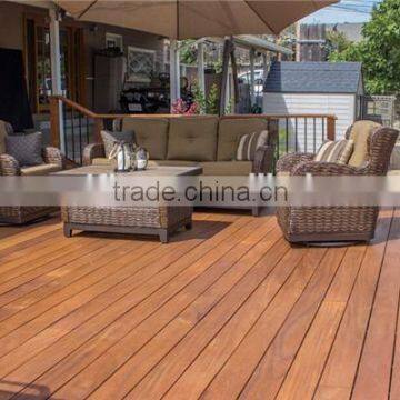 teak outdoor wood decking with U clip accessory