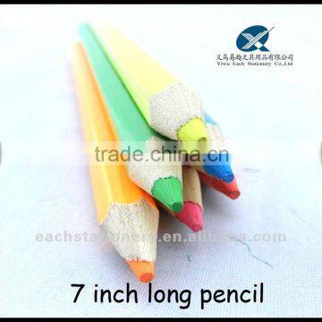 7 inches big wooden color pencils with customer logo printing available