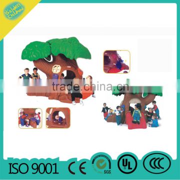 combined children plastic playhouse, baby plastic slides