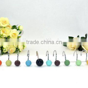 Colorful Polyresin Shower Curtain Hooks