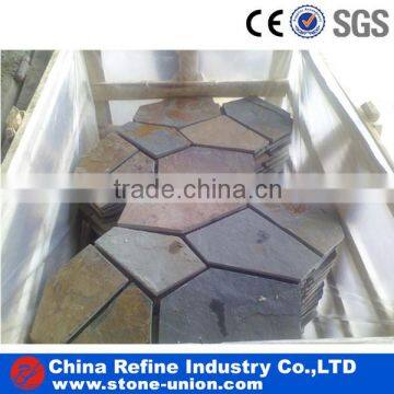 Irregular shaped crazy paving stone