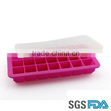 FDA&SGS Safe Food Grade High Quality Silicone Ice Tray With Lid photo-4