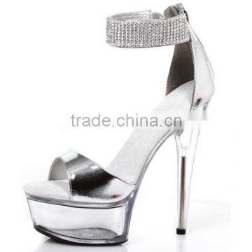 Sexy Clubbing High Platform Crystal Sandals Sexy Pole Dancing High Heels Exotic Dancer Shoes