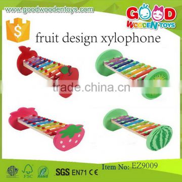 Colorful Fruit Design Wooden Musical Instruments Toys