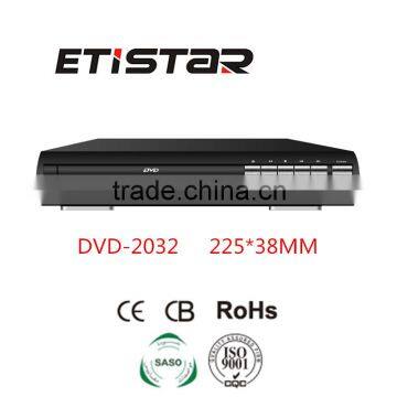 High quality 225mm dvd player with karaoke funciton internal usb dvd