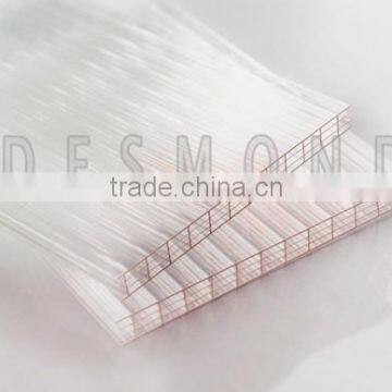 Desmond polycarbonate multi-wall sheet top quality colored 4mm various size pc sheet hollow sheet