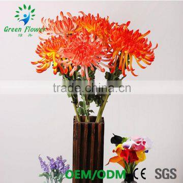 Оптовая продажа многоцветных латексных искусственных ПУ-цветов, хризантем, букетов с реальным ощущением для свадебного украшения и выставки цветов 2016 года photo-3